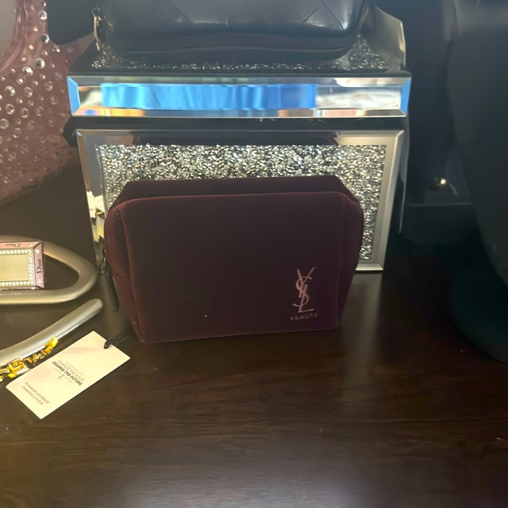 YSL beaute bag with lotions